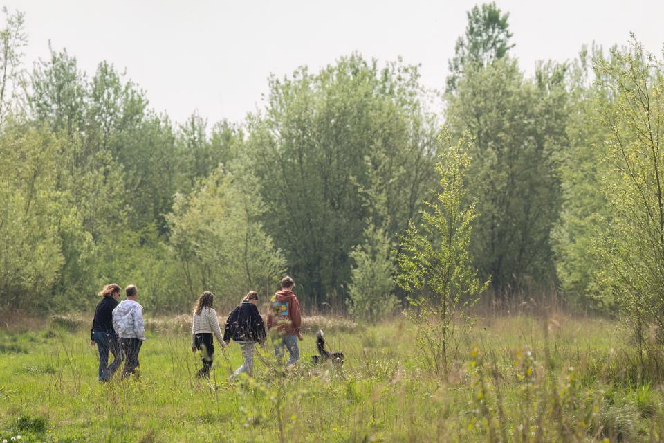 Wandelaars in de Louisa en Cannemanspolder
